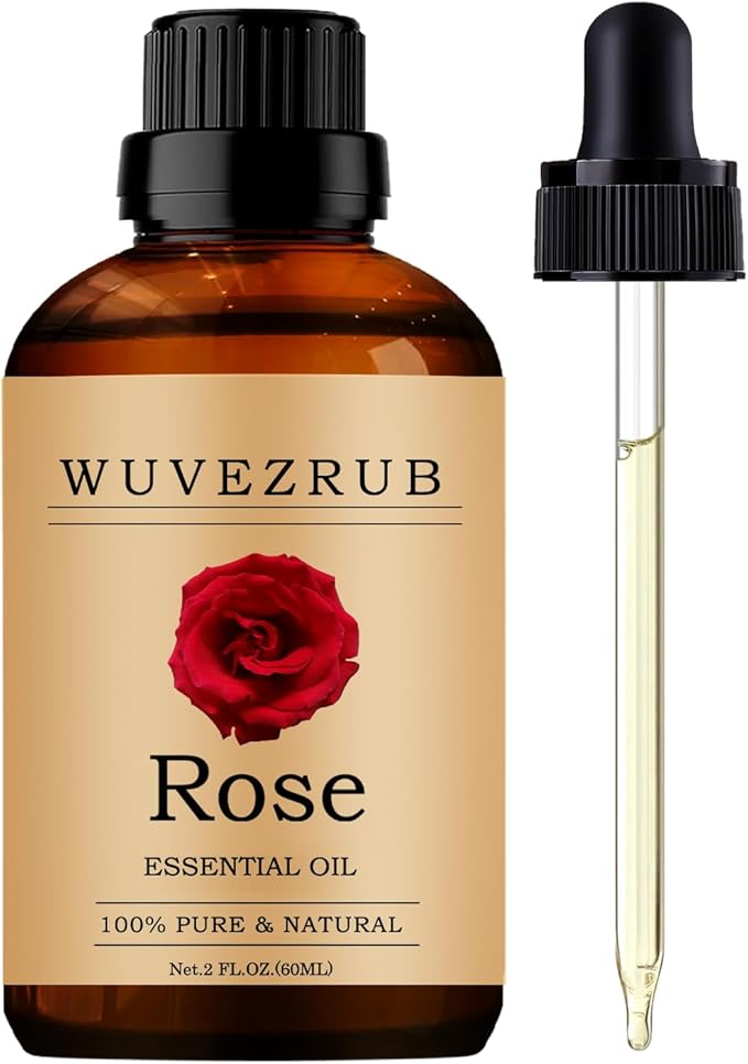 Rose Essential Oils 60ML, Pure Rose Essential Oil for Aromatherapy Diffuser - 2 Fl Oz