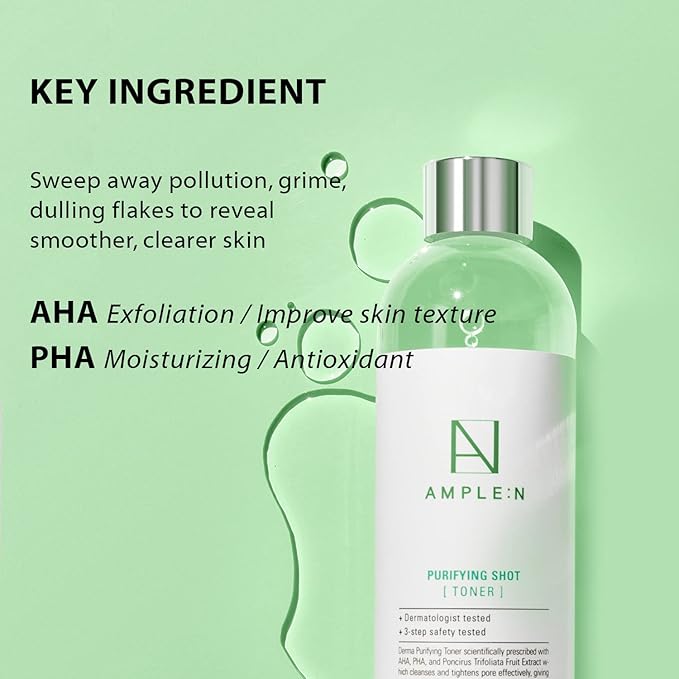 CORÉANA AMPLE:N Peptide Shot Serum, 1.01 fl. Oz + Purifying Shot Toner, 20.3 fl.oz. Bundle