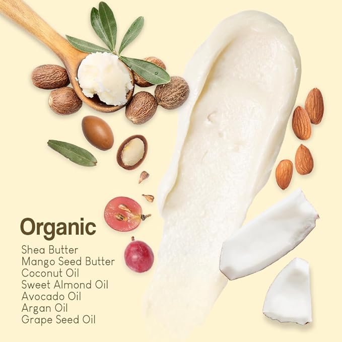 AKWAABA (New Whipped Shea Butter (Creamy Coconut Scent) 12oz