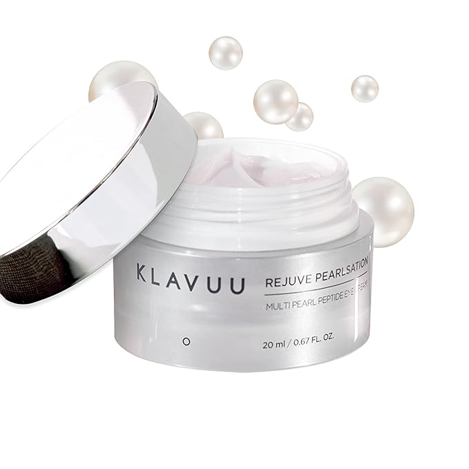 KLAVUU PEARLSATION Enriched Pearl Eye Cream – Face Moisturizer, Niacinamide, Enhances Skin Elasticity, Dark Circles Under Eye Treatment with Anti-Aging Hydration, Korean Skin Care (0.68oz/20ml)