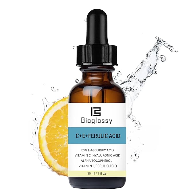 Vitamin CE Ferulic Acid Serum 20% Vitamin C Serum + Vitamin E & Hyaluronic Acid - Skin Moisturizer Face Dark Spot Corrector and Anti Aging 30ml / 1 fl.oz