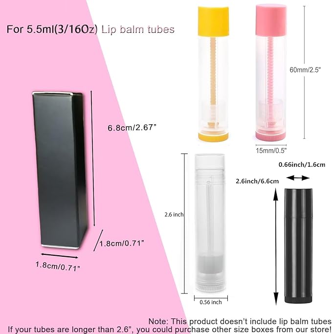 ANZKA 50 Pcs Lip Balm Boxes Package