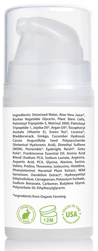 Amara Beauty Eye Cream Gel for Dark Circles and Puffiness with Peptides & Hyaluronic Acid, 0.5 fl. oz.