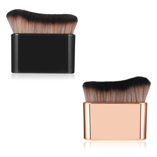 2 Pcs Self Tanning Brush Sunless Body Tanner Brushes Fake Tan Leg Makeup Foundation Brush Fine Cosmetic Application Tool for Blending Tanning Mousse Kabuki Face Spray