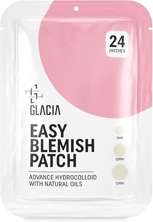 Glacia Spot Patches 24 Pack of Hydrocolloid Skin Patches for All Skin Types – Gentle and Natural Patches for Clear and Smooth Skin