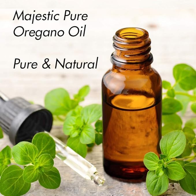 MAJESTIC PURE Oregano Essential Oil | 100% Pure and Natural Oregano Oil | Premium Grade Essential Oils for Hair Care, Home Diffusers, Skin, Aromatherapy, Massage and Humidifiers | 4 Fl Oz