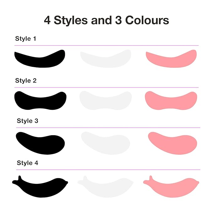 Curacoro Reusable Eye Pads, Silicone Under Eye Patches Lash Lift Cover Eyelash Extension | Soft Pads for Sensitive Skin during Eyelash Perm Lamination & Lash Extensions Remover (Pink, Style 4)