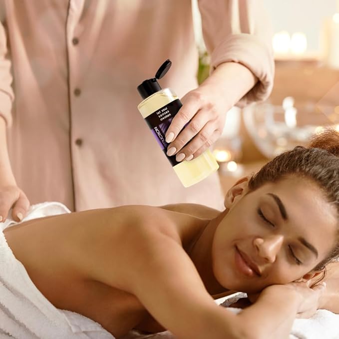 Massage Oil for Sore Muscles - Premium Massage and Body Oil for Massage Therapy - Vitamin E Infused - Blend with Essential Oils of Lemon & Clove