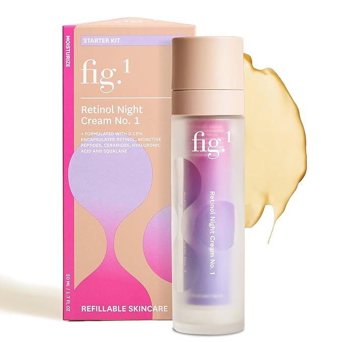 Fig.1 Retinol Night Cream | Face Hydrating Moisturizer With Retinol & Squalane | Night Cream For Women With Sensitive Skin | Dermatologist-Tested Wrinkle Reduction | Level 1 of 3, 50ml / 1.7 fl oz