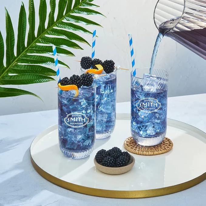 Smith Teamaker Blackberry Jasmine Iced Tea No. 76 Refreshing, Caffeinated, Sustainably Grown Organic Full Leaf Green Iced Tea, 10 Count, 1 Quart Sachets