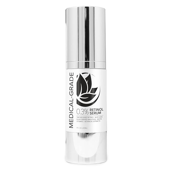 Microderm GLO - Age Defying 0.3% Retinol Serum, Anti-Aging Dark Spot Remover for Face, Fine Lines & Wrinkle Pore Minimizer, with Vitamin E & Natural Botanicals, 1 Oz Bottle