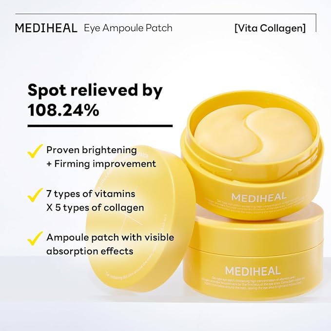 Mediheal Vita Collagen Under Eye Patches & Watermide Moisture Pad for Deep Moisturization