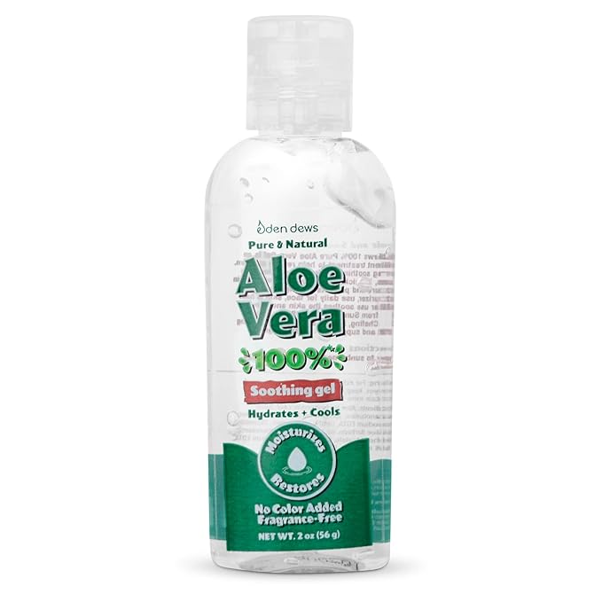 Aloe Vera Gel - 100% Pure & Natural, Hydrating, Moisturizing, Radiant Skin, Softening, Soothing, 2 oz (Pack of 3)
