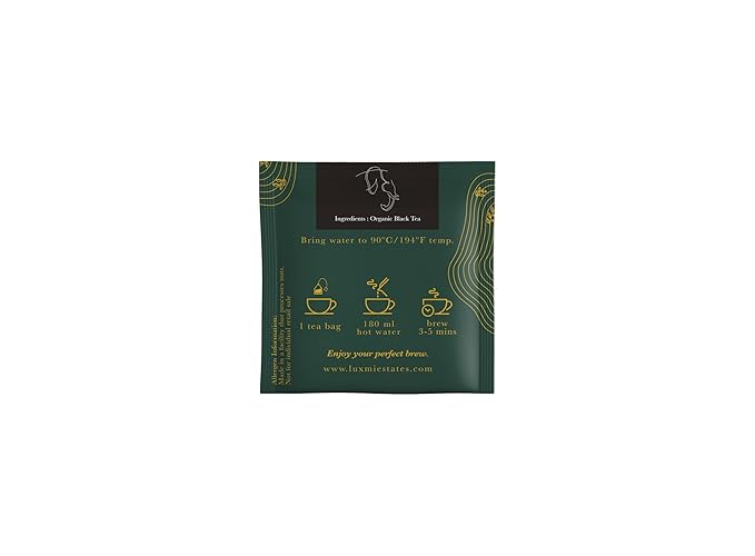 Luxmi Estates - Tale of Two Estates - Organic English Breakfast Tea 90 Tea Bags (15 ct x 6 Pack) | Made with Organic Darjeeling & Assam Tea from India | Smooth, Flavorful, Robust and Caffeinated