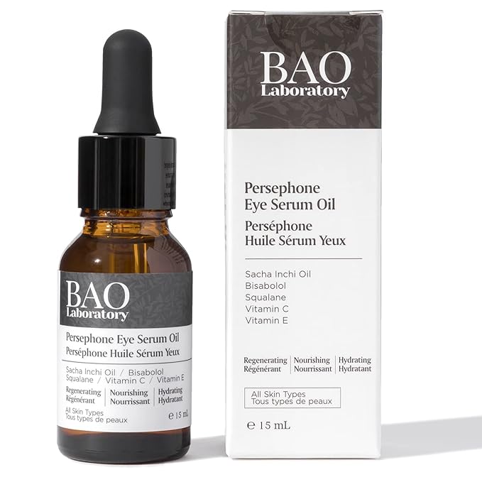 Persephone Eye Serum Oil (15 ML) | Sacha Inchi Oil, Bisabolol and Vitamin C & E | Eye Serum for Wrinkles, Finelines and Dark Circle