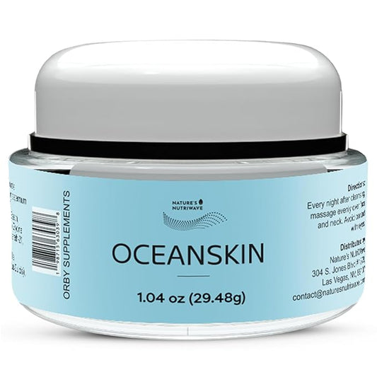 OceanSkin – Marine-Based Hydrating Face Cream with Pseudoalteromonas Ferment Extract – Lightweight & Nourishing – Non-GMO, GMP Certified, Made in USA, 1 Month Supply