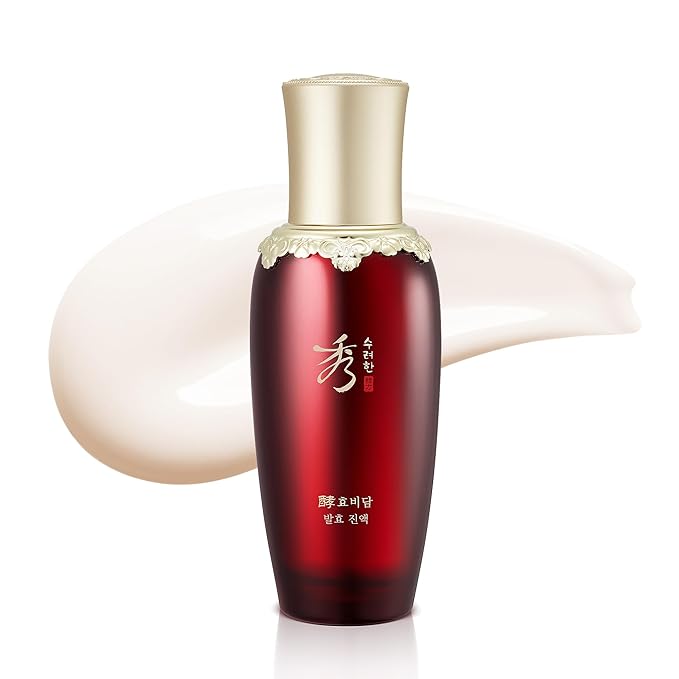 Sooryehan Hyobidam (Fermented Essence, 1.5fl oz) - Korean Skin Care. Rich, Creamy Serum for Reduced Wrinkles & Deep Hydration. Wild Ginseng, Snow Fungus Extract.