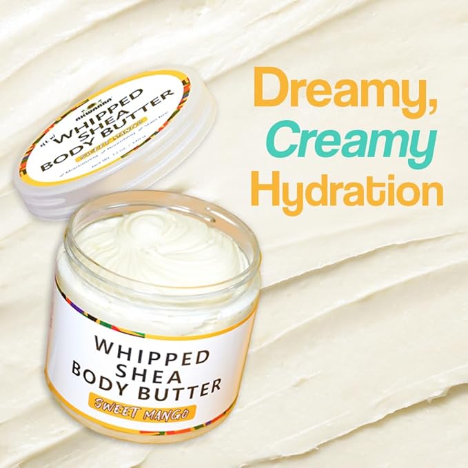 AKWAABA New Whipped Shea Body Butter (Glow Turmeric) - Moisturizes, Glows & Softens Skin | Natural Raw Shea Butter | For Dry Skin | 12 oz / 340 g