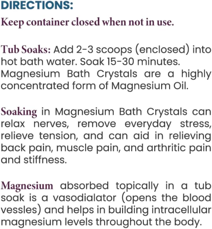 Health and Wisdom Magnesium Bath Salt - Magnesium Chloride Flakes for Bath Soak, 4X Epsom Salt Concentration, Unscented Formula, Dead Sea Sourced, Zero Additives - 12oz