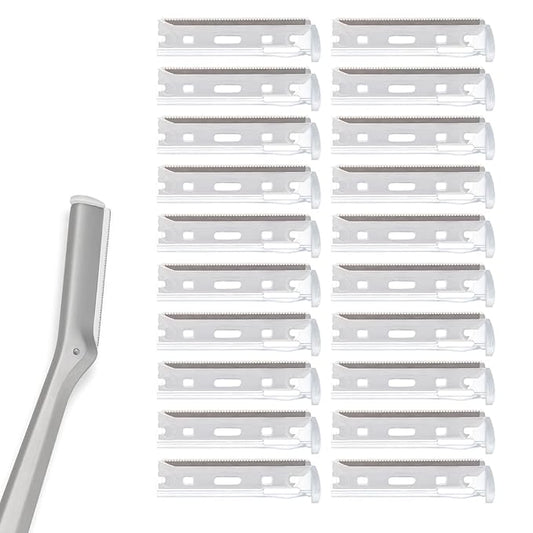 Facial Razor Replacement Blades Be suitable for Twee zerman Stainless steel blade 20 Count (Pack of 1)