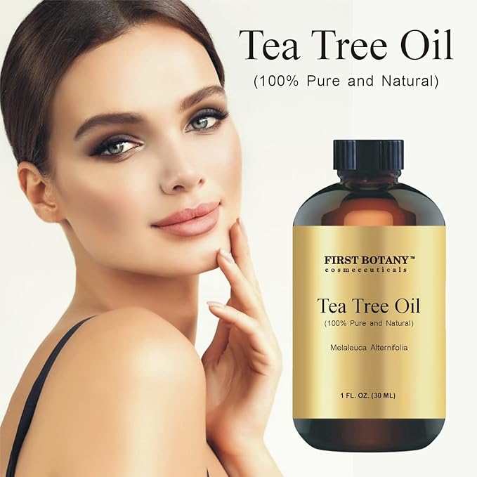First Botany, 100% Pure Australian Tea Tree Essential Oil with high conc. of Terpinen - A Known Solution to Help in Fighting Acne, Toenail Issues, Dandruff. (1 fl oz)