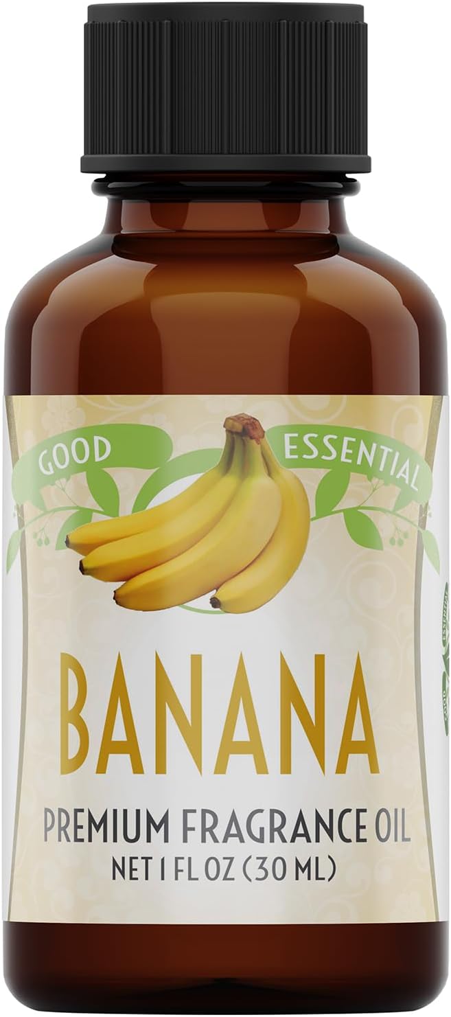 Good Essential Professional Banana Fragrance Oil for Candles, Slime, Soap Making, Diffuser - 1 fl oz (30 ml) Banana Scent Oil for Candle Making