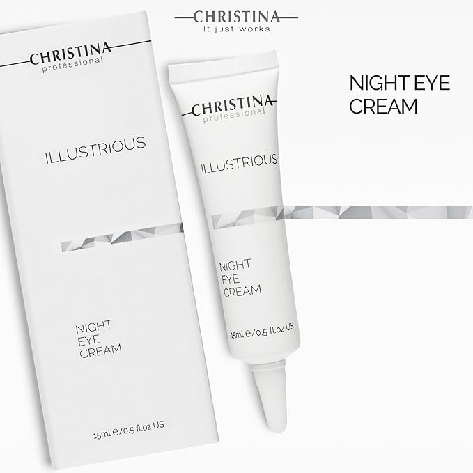 '-CHRISTINA- Illustrious Night Eye Cream with Retinol and Vitamin C | Under Eye Cream Revitalizes, Brightens, Nourishes the Skin | Night Cream for All Skin Types 15ml