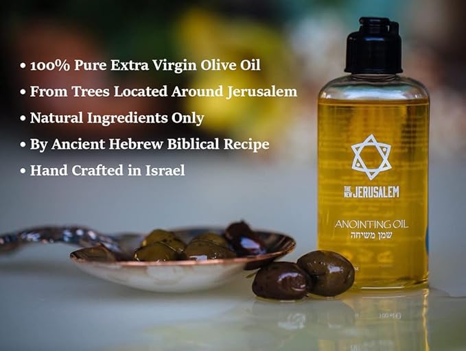 Premium Anointing Oil from The Holy Land 'Messiah's Fragrance' - Made in Israel with Extra Virgin Olive Oil, Myrrh, Aloes & Cassia -Bible Scents for a Glad Heart - Natural Perfumed Oil - 8.45 Fl Oz