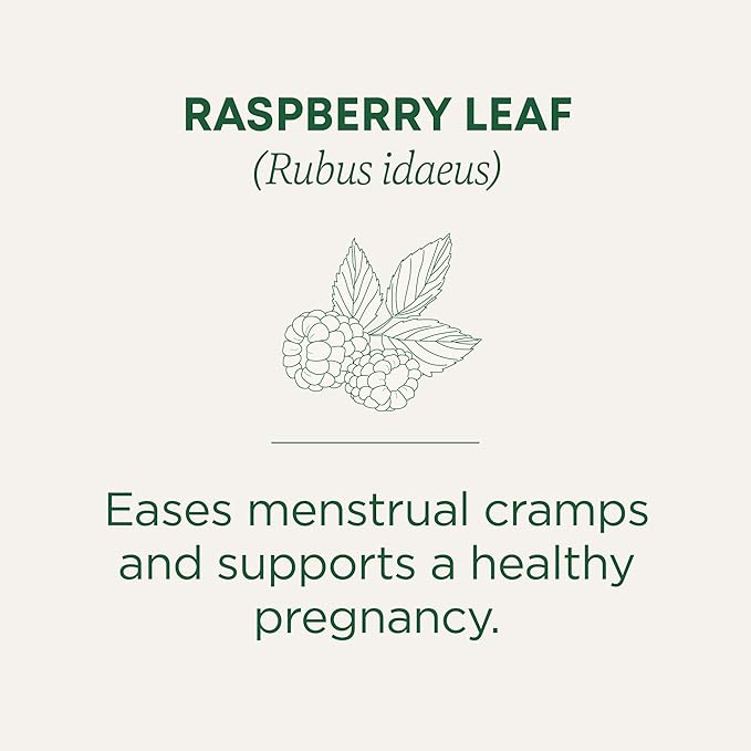 Traditional Medicinals Tea, Organic Raspberry Leaf, Eases Menstrual Cramps, Supports a Healthy Pregnancy, 16 Tea Bags