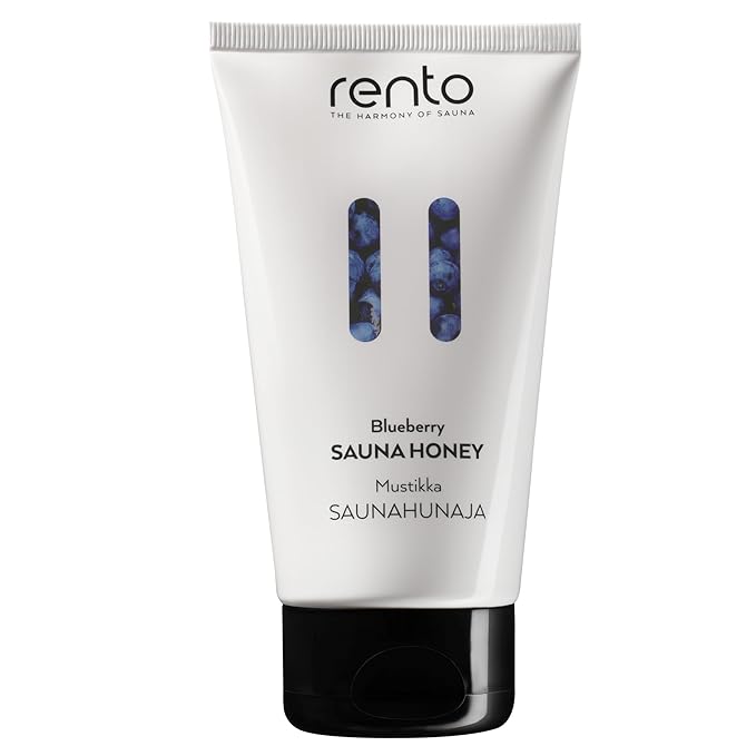 RENTO Sauna Honey 5 Fl. Oz. (150 ml) for Face & Body, Nourishes the Skin, Helps to Open the Pores and Increases Sweat Secretion, 3 Types: Arctic Pine, Birch, Blueberry (Regular, BLUEBERRY)