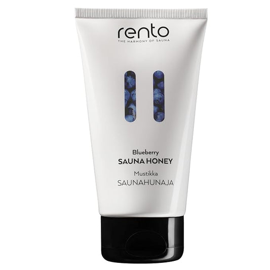 RENTO Sauna Honey 5 Fl. Oz. (150 ml) for Face & Body, Nourishes the Skin, Helps to Open the Pores and Increases Sweat Secretion, 3 Types: Arctic Pine, Birch, Blueberry (Regular, BLUEBERRY)