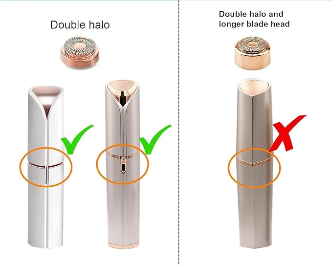 Facial Hair Remover for Women Replacement Heads for Generation （2PC）- as Seen on TV Painless Face Shaver -Mini Hair Remover, Electric Razor Shaver Portable