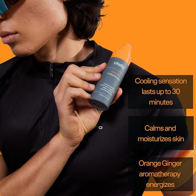 Cooling Body Spray with Menthol and Aromatherapy Orange Ginger Scent to Help You Energize, 2.7 oz. | Anytime Immediate Heat Relief | TSA Approved | Gluten Free | Vegan | Paraben Free