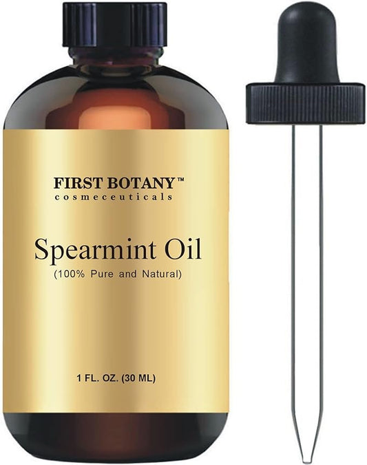 100% Pure Essential Oil - Premium Oil for Aromatherapy, Massage, Topical & Household Uses - 1 fl oz (Spearmint)