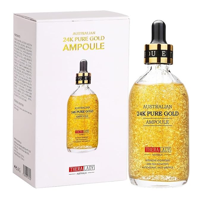 1PC Australian 24K Pure Gold AMPOULE, Hydreating Lifting Moisturizing, Firming Soothing Ampoule Facial Essence, 100ml / 3.4fl. oz