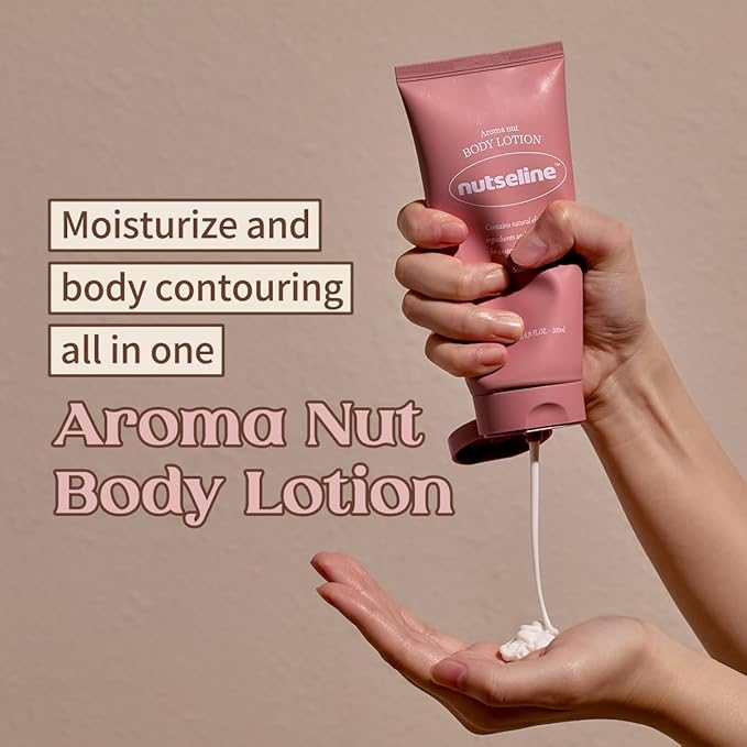 Aroma Nut Slim Fit Body Lotion with 11 Aroma Essential Oils Extract, Anti-Cellutile Lotion, Natural Aroma Scent, Gluten-Free (200ml / 6.76 fl oz.)