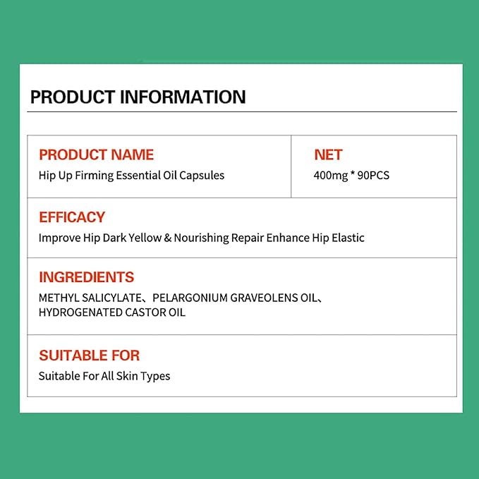 AICHUN BEAUTY Hip Up Firming Lifting Essensial Oil Capsules 3 Days Effect Moisturizing Nourishing 400mg x 90pcs