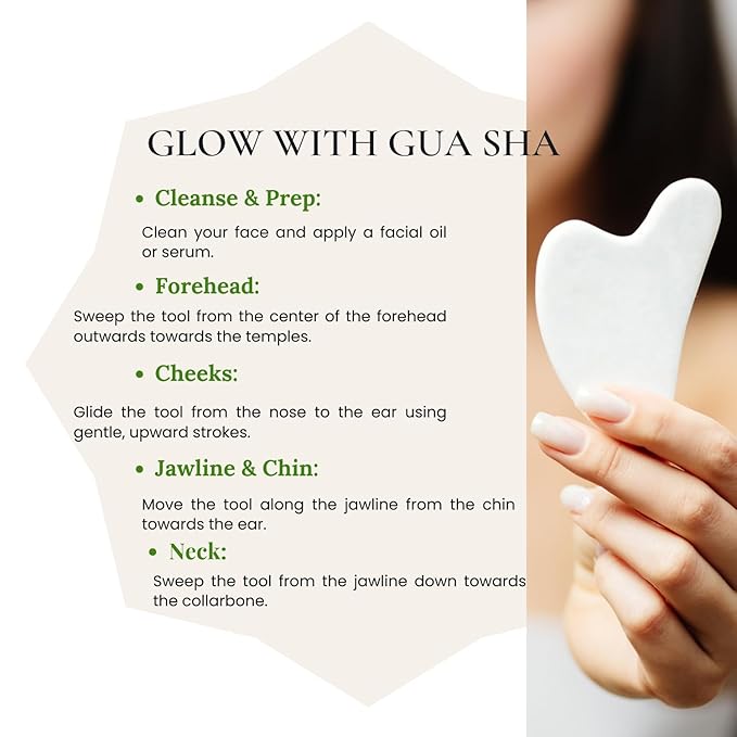 Gua sha facial tools, White