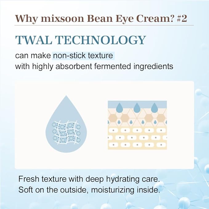 mixsoon Bean Eye cream Moisturizer With Mild Soothing Beans Korean Skin Care 0.67 fl. oz. / 20ml