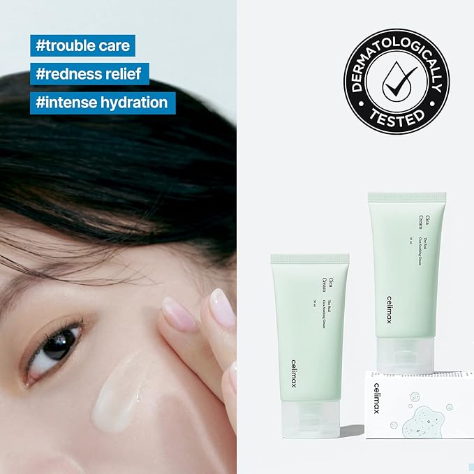 celimax The Real Cica Soothing Cream | with Fresh Cica Extract, Oil Free, Hydrating, Moisturizing, Calming, Lightweight Gel Cream, 50ml