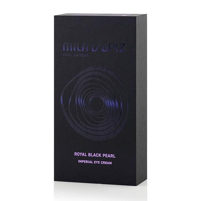 Mila d'Opiz Royal Black Pearl Imperial Eye Cream - Under Eye Cream Anti Aging with Black Pearl Extract - Reduces Crow's Feet and Wrinkles - 0.51 oz