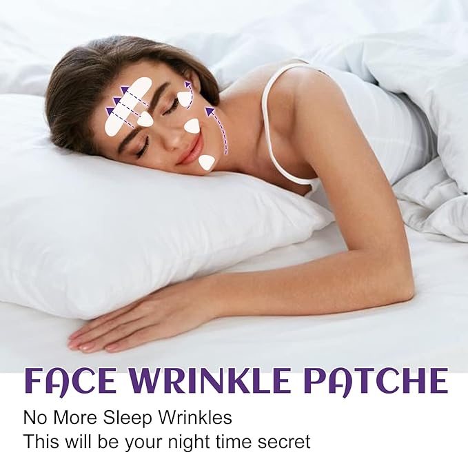 100 Pcs Face Tape for Wrinkles Lasting Face Lift Tape Overnight Invisible Silicone Face and Forehead Wrinkle Patches Neck Jowls Eye Cheek Chin Facial Lifting Instant Wrinkle Remover Strips