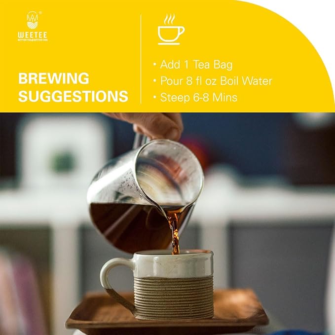 WT WEETEE Organic Roasted Dandelion Root Tea Bags, Dandelion Herbal Tea 100 Count, Caffeine Free, Support Healthy, Vitamins Rich