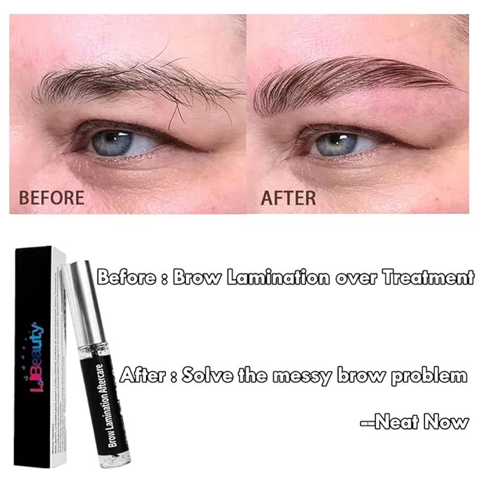 Brow Lamination Aftercare, Eyebrow and Eyelash Lift Conditioner, Lash Perm Nutrition, Keratin Filler Saves Burning Lashes & Brows, Fixing Gel for Lifting/Tint/Wax Treatment| 100-Day Supply