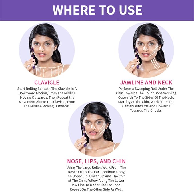 Nykaa Naturals Amethyst Face Roller - Diminishes Fine Lines and Wrinkles - Natural Crystals for Skin Calming - Tones and Sculpts Skin - 1 pc