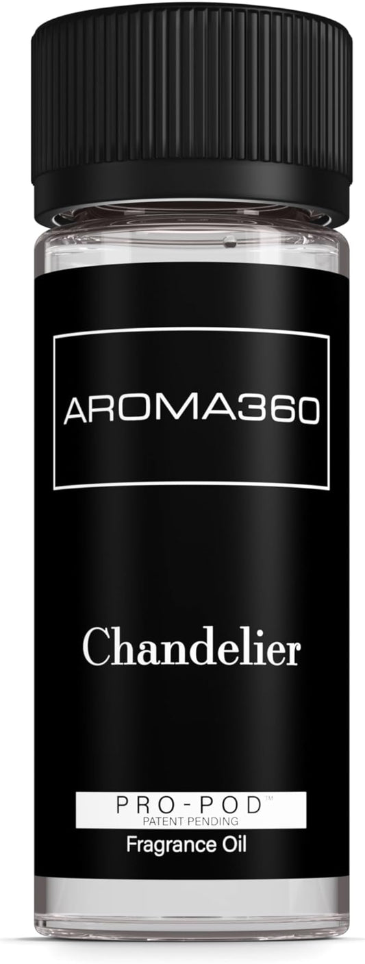 Aroma360 - Chandelier Pro Pod Fragrance Oil Blend | Hotel Inspired Luxury Essential Oil Diffuser | Aromatherapy Scent Diffuser Oil | Bergamot, Woodsy Sandalwood and Saffron 1.7 fl oz, 50 mL