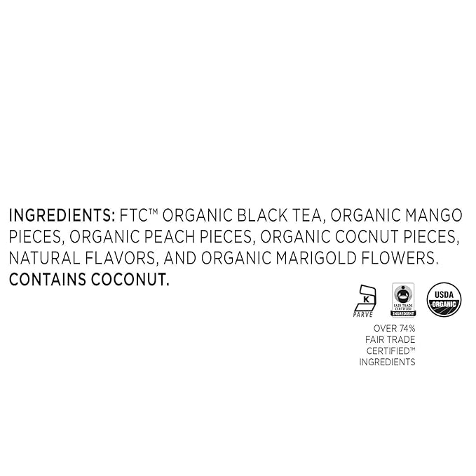 Tea Forte Peach Brulee Premium Organic Loose Leaf Caffeinated Black Tea Blend Canister, Makes 35-50 Cups, Tea Gifts for Mother's Day