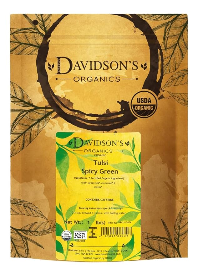 Davidson's Tea, Tulsi Spicy Green, 16-Ounce Bag