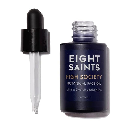 Eight Saints High Society Botanical Face Oil, Natural and Organic Anti Aging Facial Oil with Jojoba, Vitamin E, Marula, and Neroli, 1 Ounce