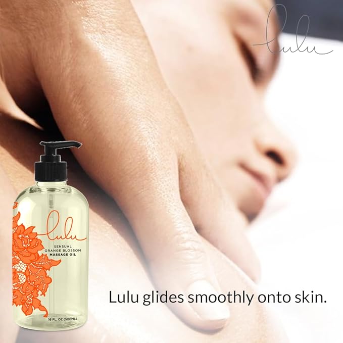 Lulu Orange Blossom Massage Oil. with Jojoba and Essential Oils. for Massaging 16 Ounce.